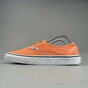 Men’s 8 Women’s 10 Vans Authentic Orange White Skate Sneaker Low-Top Casual Shoe